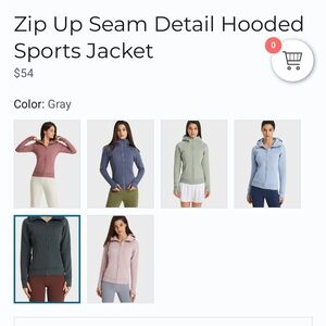 Fashion Bug size 0x hooded zip up jacket with hidden front pockets within seam